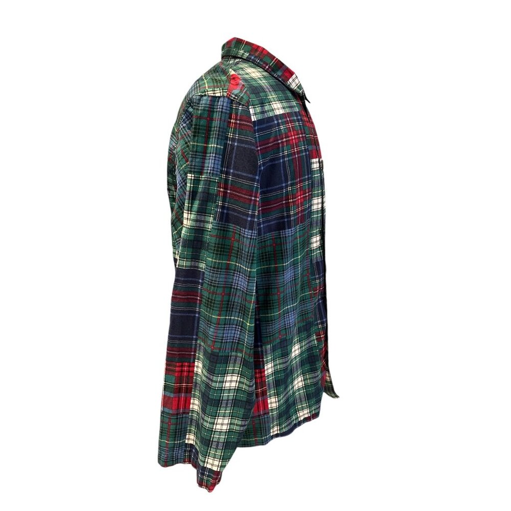 Polo Ralph Lauren Mens Plaid Button-Up Shirt M 100% Cotton Red/Green/White - Picture 4 of 8